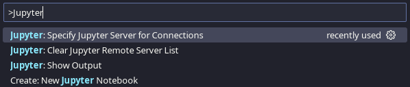 Screenshot VSCodium Jupyter Extension Specify Jupyter Server for Connections