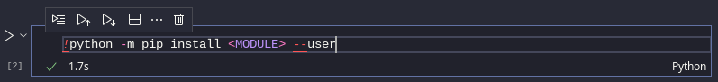 Jupyter-Notebook bash cell pip command